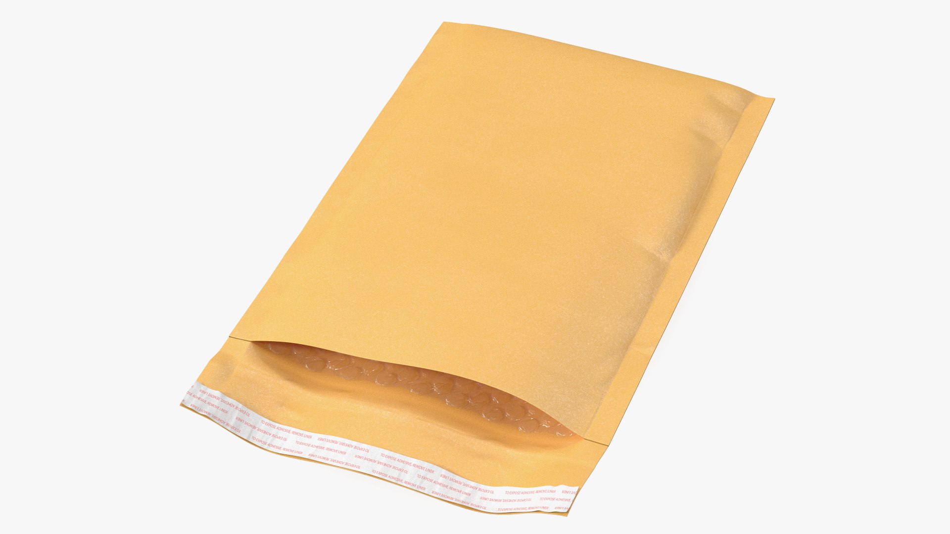 Kraft Paper Bubble Mailer Open 3D model preview