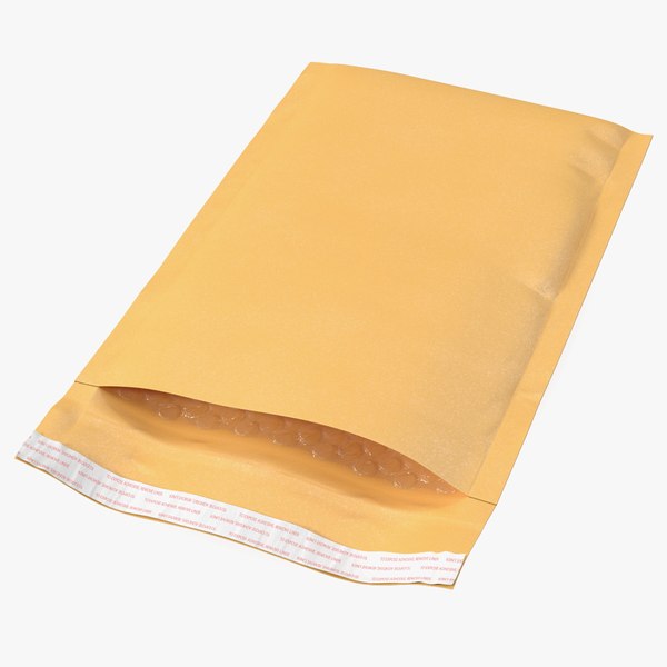 Kraft Paper Bubble Mailer Open 3D