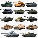 Collezione di carri armati militari NATO
