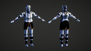 Longswordsman Knight Low-Poly Model 3D model