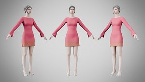 Dress 51 Dark Tulip model