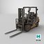 3D model Forklift Truck 02 Old Dusty Rigged Blend