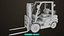 3D model Forklift Truck 02 Old Dusty Rigged Blend