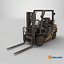 3D model Forklift Truck 02 Old Dusty Rigged Blend