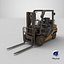 3D model Forklift Truck 02 Old Dusty Rigged Blend