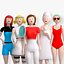 conjunto de personajes femeninos