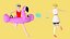 conjunto de personajes femeninos