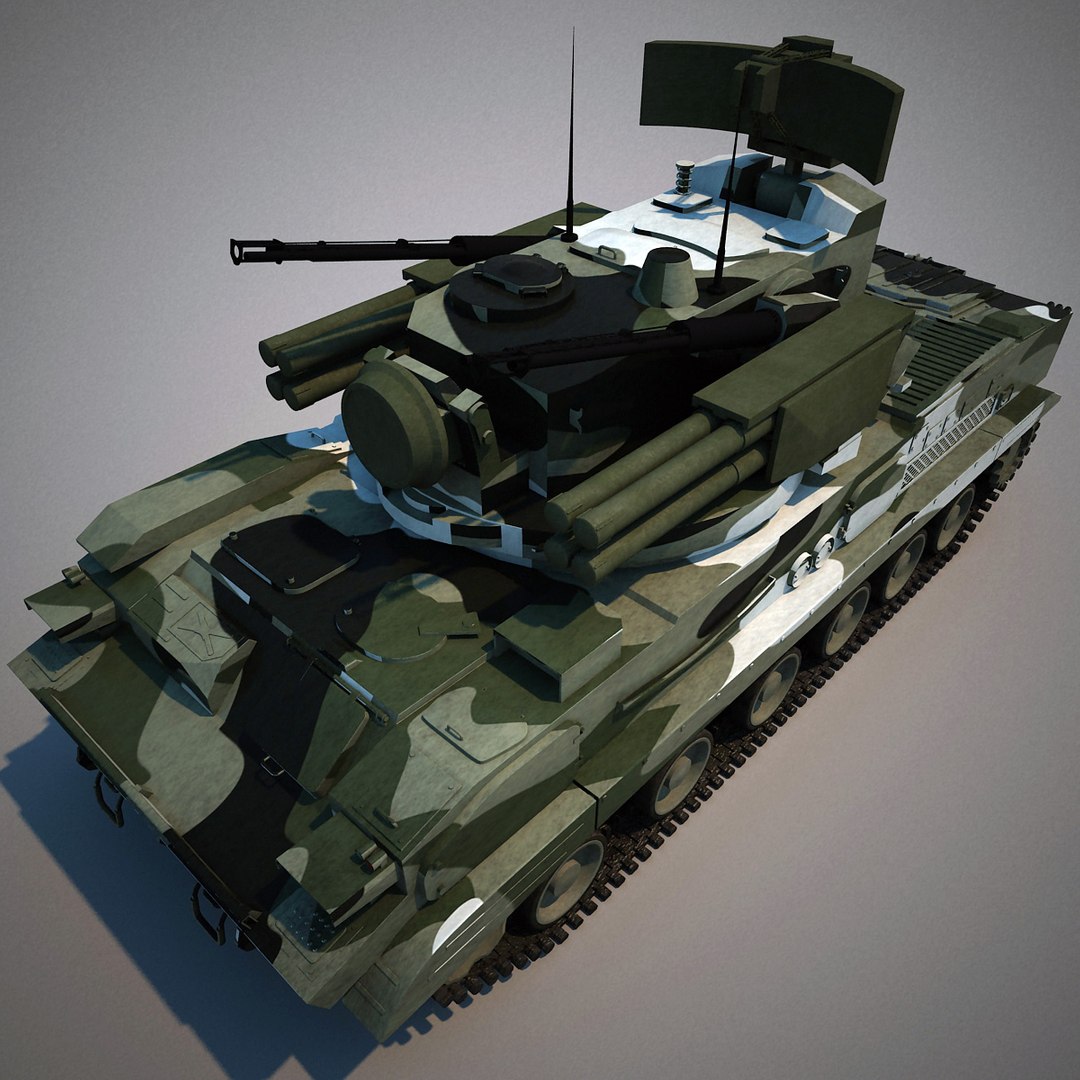9k22 tunguska sa-19 grison 3d model