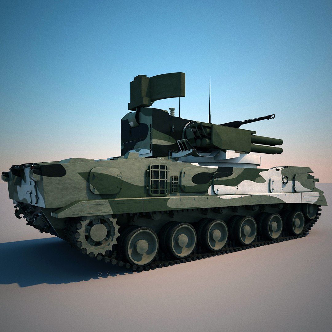 9k22 tunguska sa-19 grison 3d model