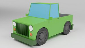 3D LOW-POLY PICK UP CARSNINETEEN model