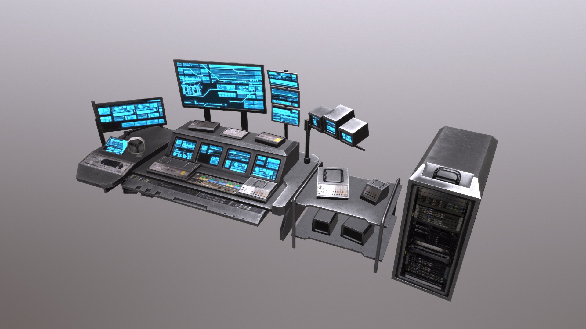 Sci Fi Control Desk 3D model - TurboSquid 1916309