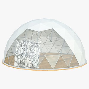 3D Geodesic Dome v4 Tent model