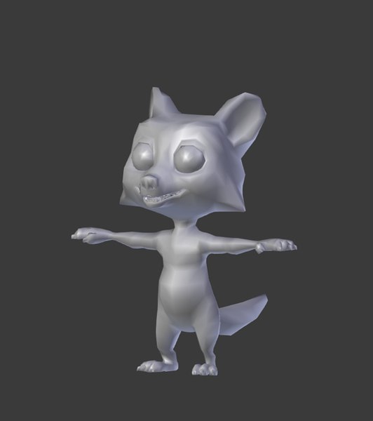 3d cartoon racoon