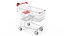 3D Trolley Shopping Cart with Coin Lock System