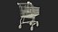 3D Trolley Shopping Cart with Coin Lock System