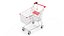 3D Trolley Shopping Cart with Coin Lock System