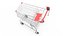 3D Trolley Shopping Cart with Coin Lock System
