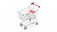 3D Trolley Shopping Cart with Coin Lock System