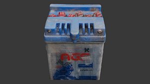 Old Motorcycle Battery 3D Scan 3D model