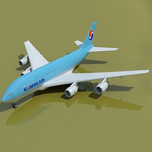 airbus a380 korean 3d 3ds