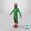 Christmas Elf Male 3D model