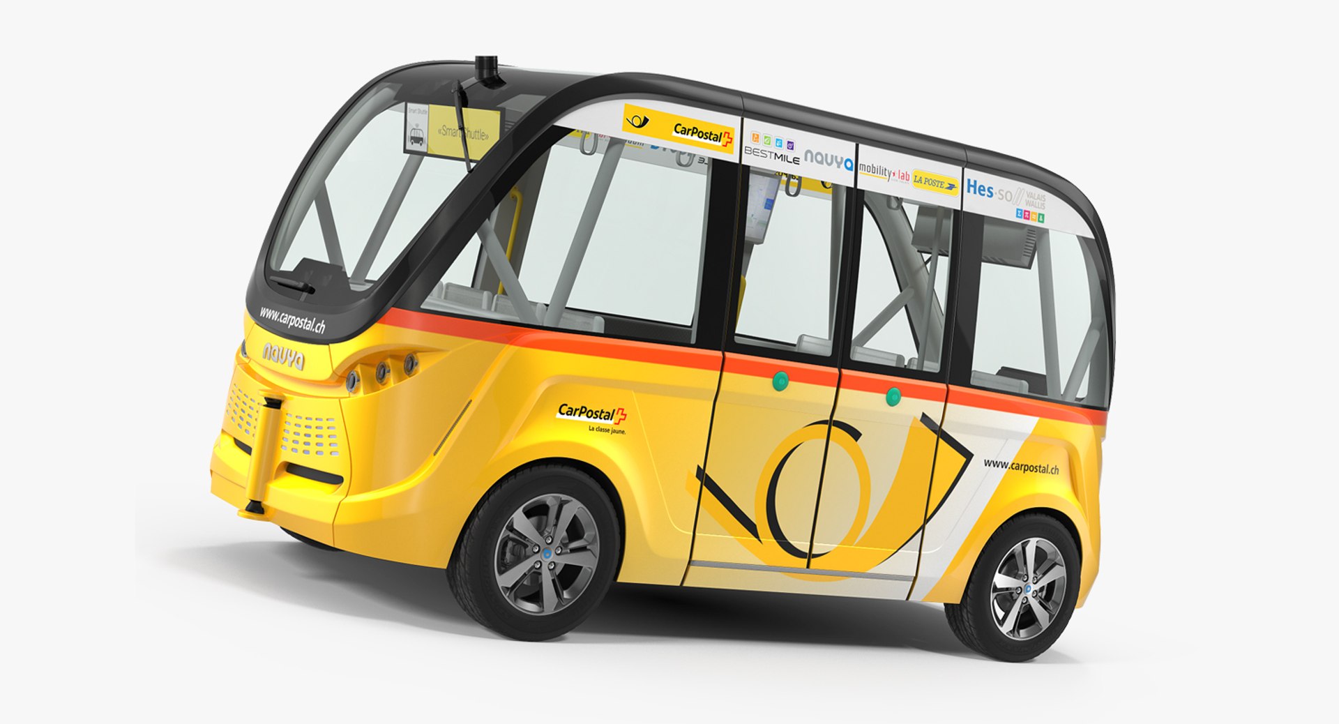 Navya Arma Car Postal Driverless Electric Bus 3D model preview