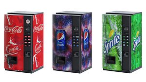 3D Soda machine low poly PBR