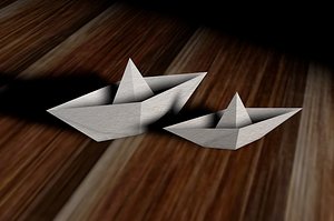 cinema4d paper boats