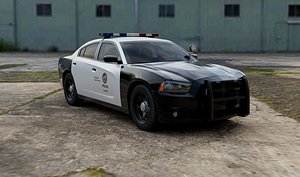 Police Car Dodge Charger LAPD 2011-2014 3D model