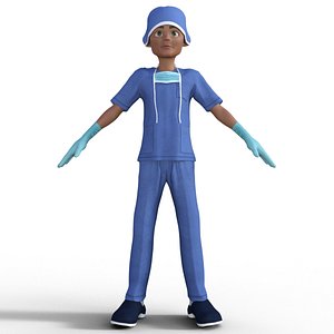 3D Cartoon Doctor Man 3D