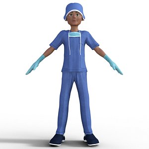 3D Cartoon Doctor Man
