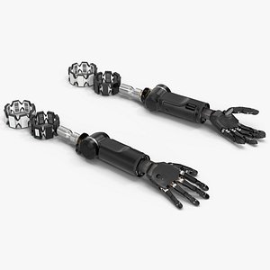 3D Brain Controlled Prosthetic Limbs Rigged for Cinema 4D model