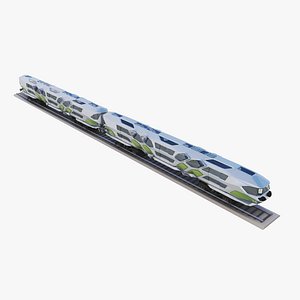 3D model futuristic train -