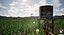 Scène 3D de paysage agricole
