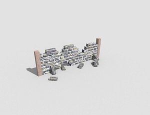 destroyed wall 3d model