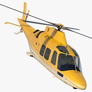 3D model multi-purpose helicopter retractable landing gear
