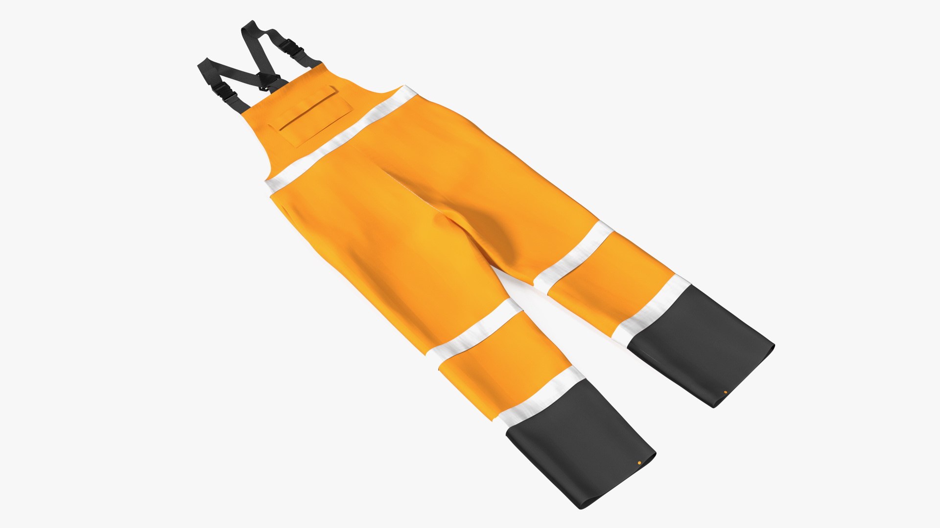 Safety Rain Overalls High Visibility 3D model preview