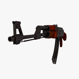 ak 47 weapon 3d 3ds