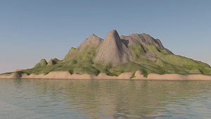 3d volcano