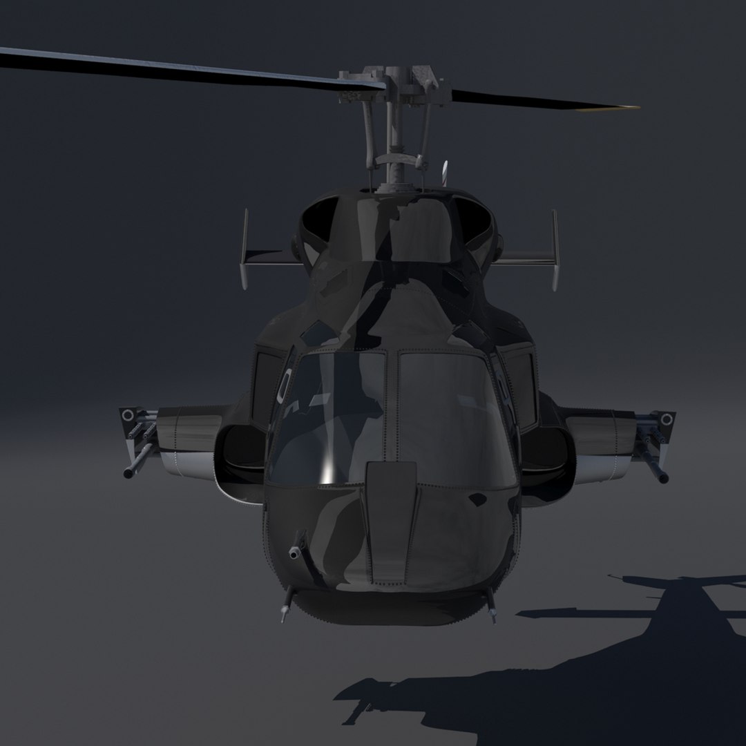 3d model airwolf weapons helcopter