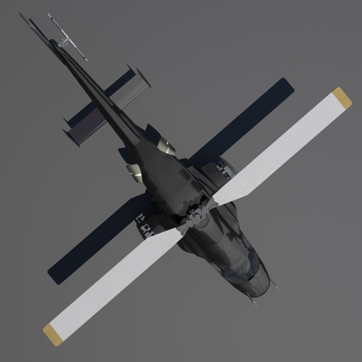 3d model airwolf weapons helcopter