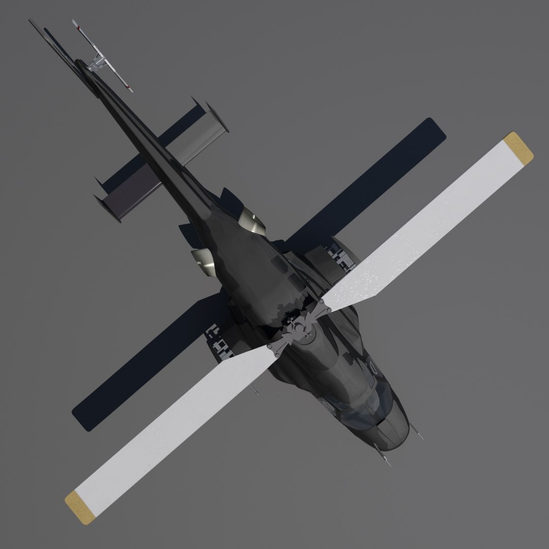 3d Model Airwolf Weapons Helcopter