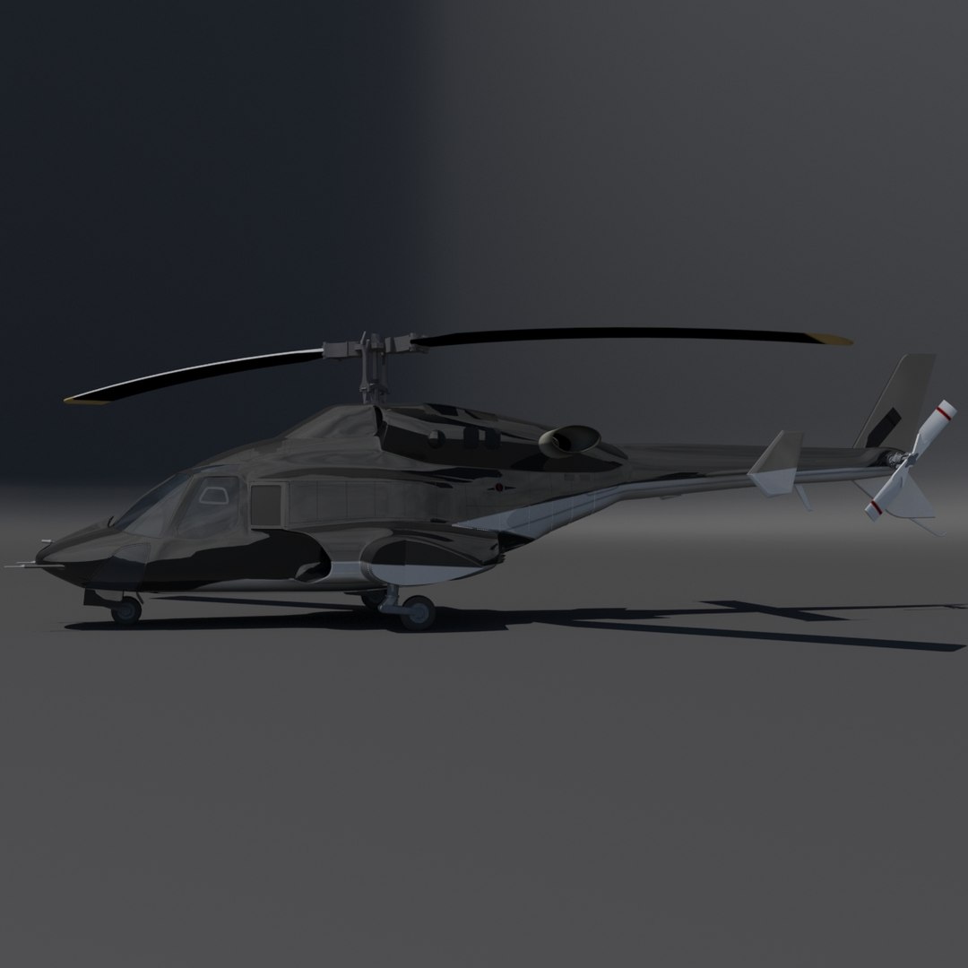 3d Model Airwolf Weapons Helcopter