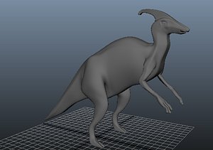 parasaurolophus animating 3d model