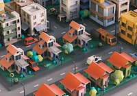 Simple City Low Poly Assets VR / AR / Game low-poly 3D model