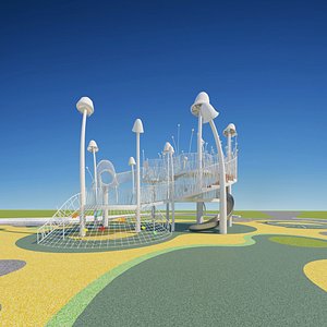 Slide Childrens paradise forest theme mushroom sculpture