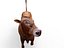 cow rigged 3D