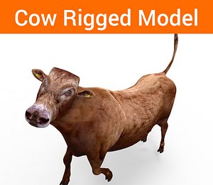 cow rigged 3D