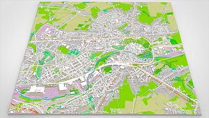 Cityscape Maubeuge France 3D model