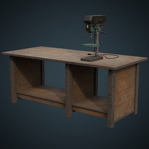 drill press workbench 3D model